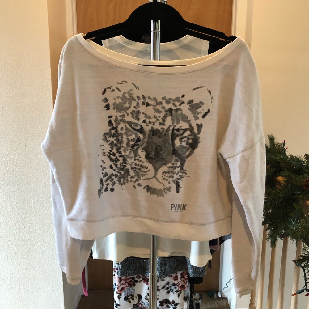 VS pink cropped sweatshirt